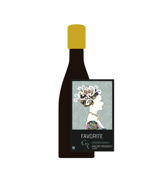 Bouteille Favorite illustrée étiquette
