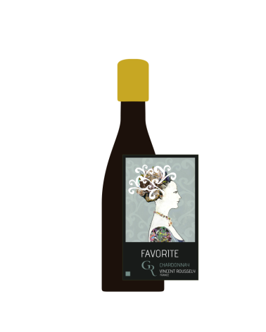 Bouteille Favorite illustrée étiquette