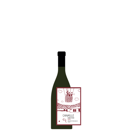 Bouteille Canaille illustrée étiquette