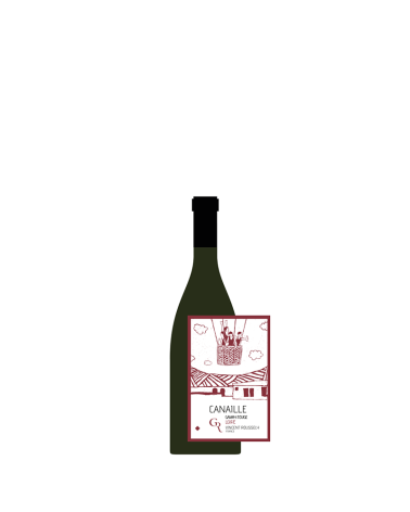Bouteille Canaille illustrée étiquette