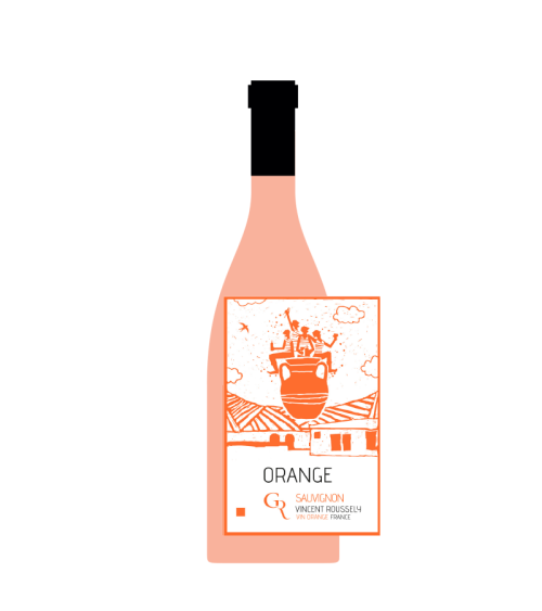 Étiquette Orange Clos Roussely