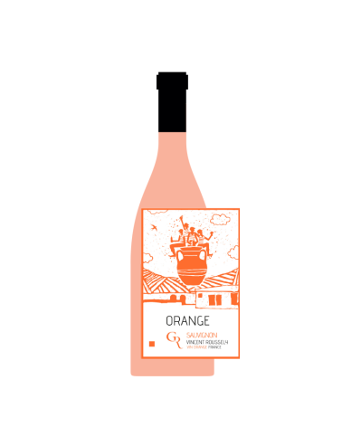 Étiquette Orange Clos Roussely