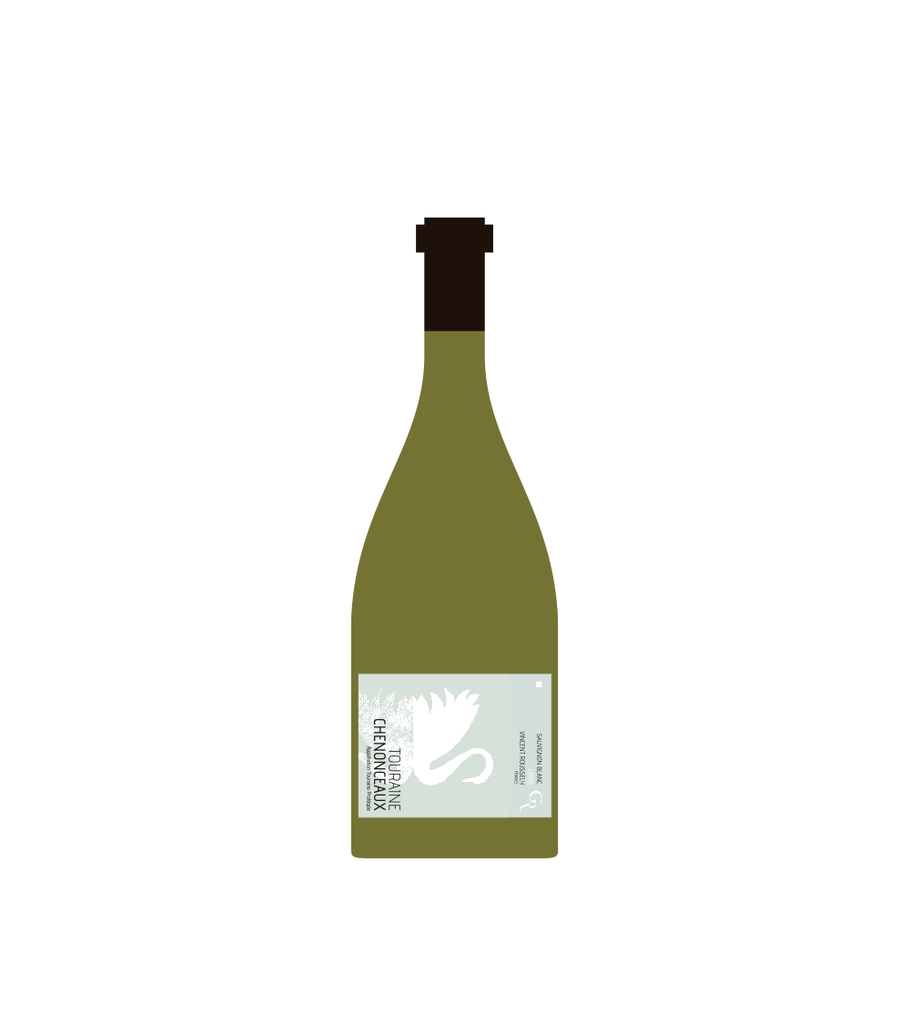 Bouteille Chenonceaux blanc illustrée