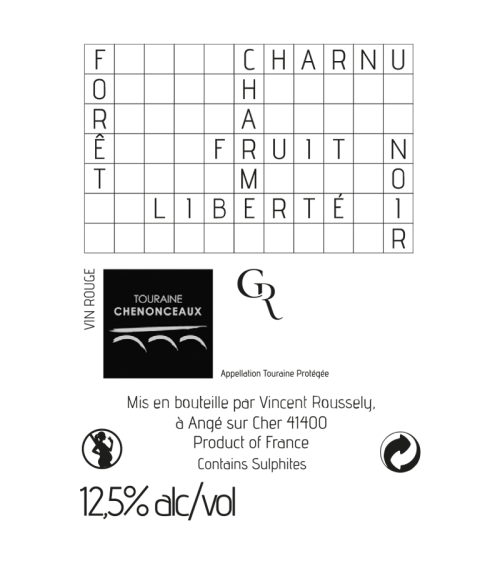 Contre étiquette Chenonceaux rouge