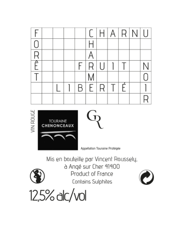Contre étiquette Chenonceaux rouge