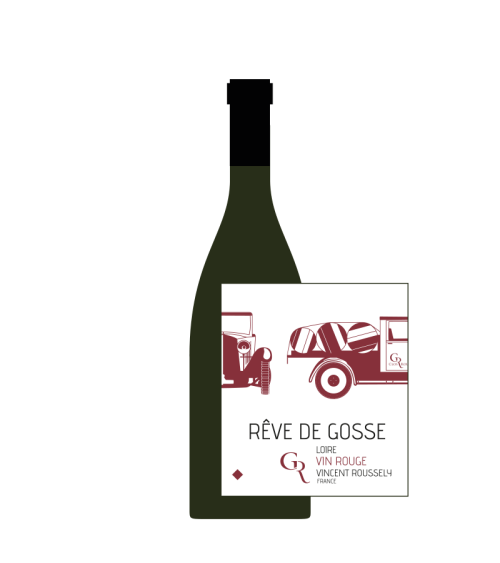 Bouteille rêve de gosse illustrée étiquette