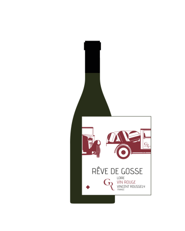 Bouteille rêve de gosse illustrée étiquette